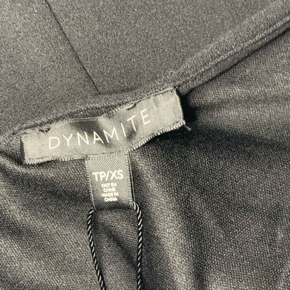 Dynamite Black Crop Top (with gold zipper) - Picture 6 of 8